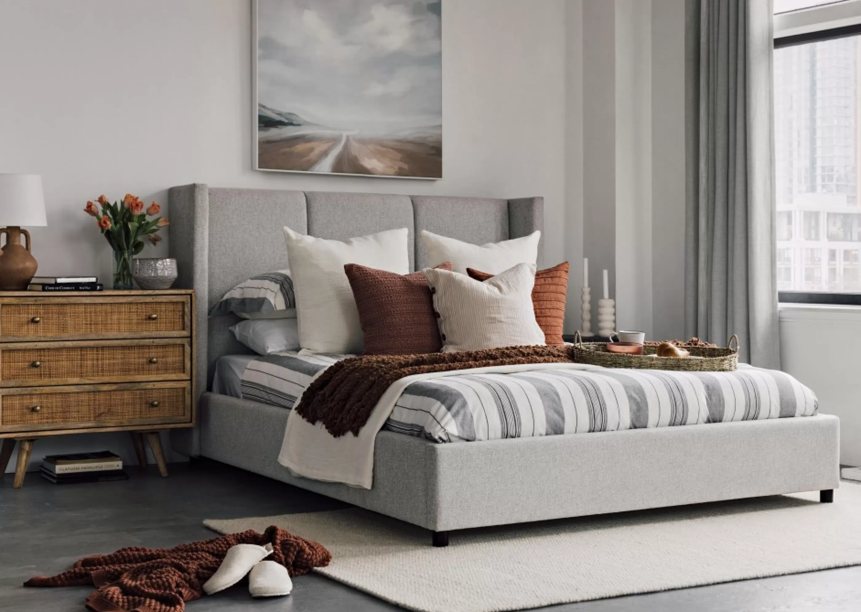 unavailable Bedroom Collections*Alexander Upholstered Bed -Tali Wheat