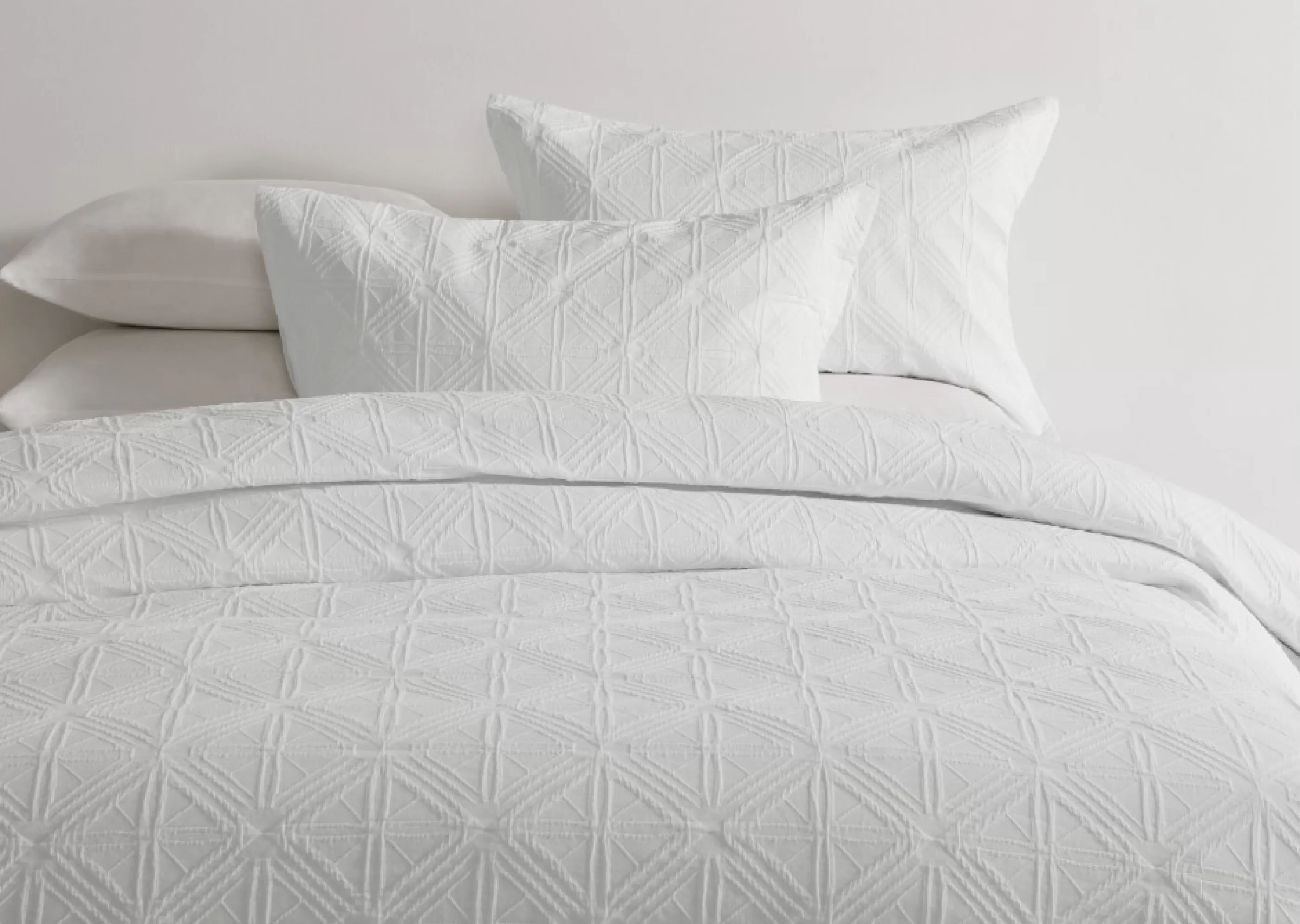 Urban Barn Bed Linens*Arden Cotton Duvet Set Queen White
