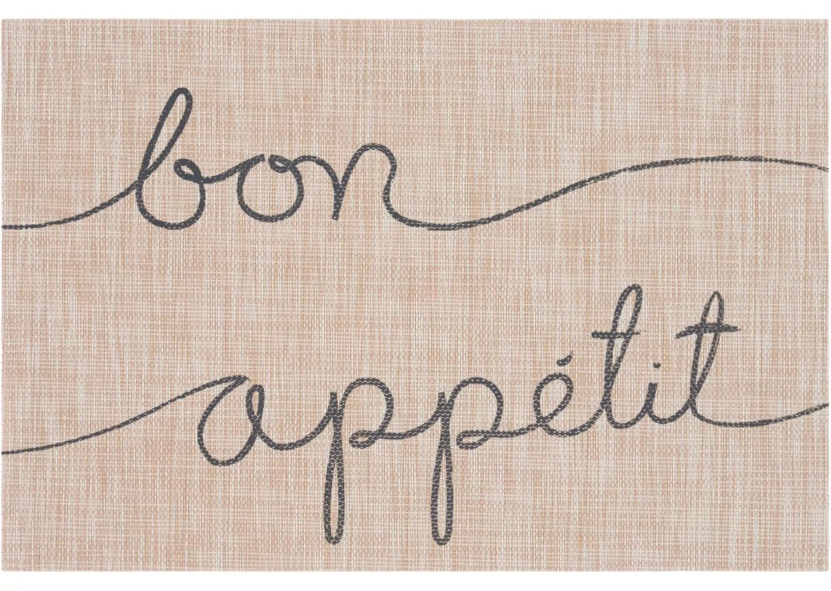 Urban Barn Table Linens*Bon Appetit Placemat Natural/Grey