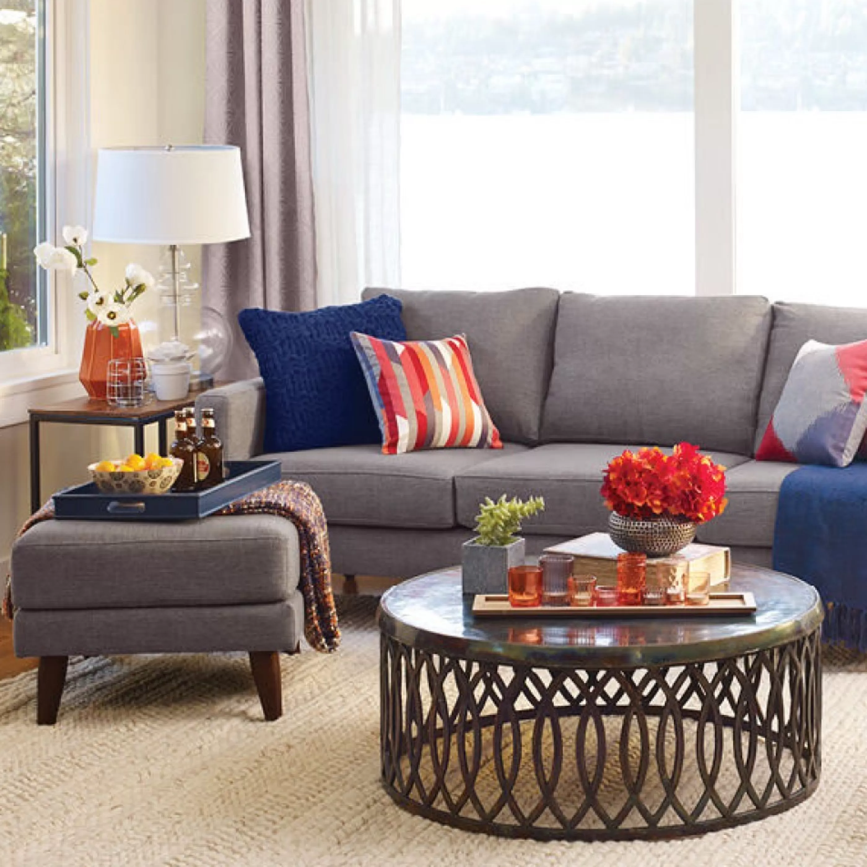 Urban Barn Living Room*Crosby Narrow Side Table -Sheesham Copper