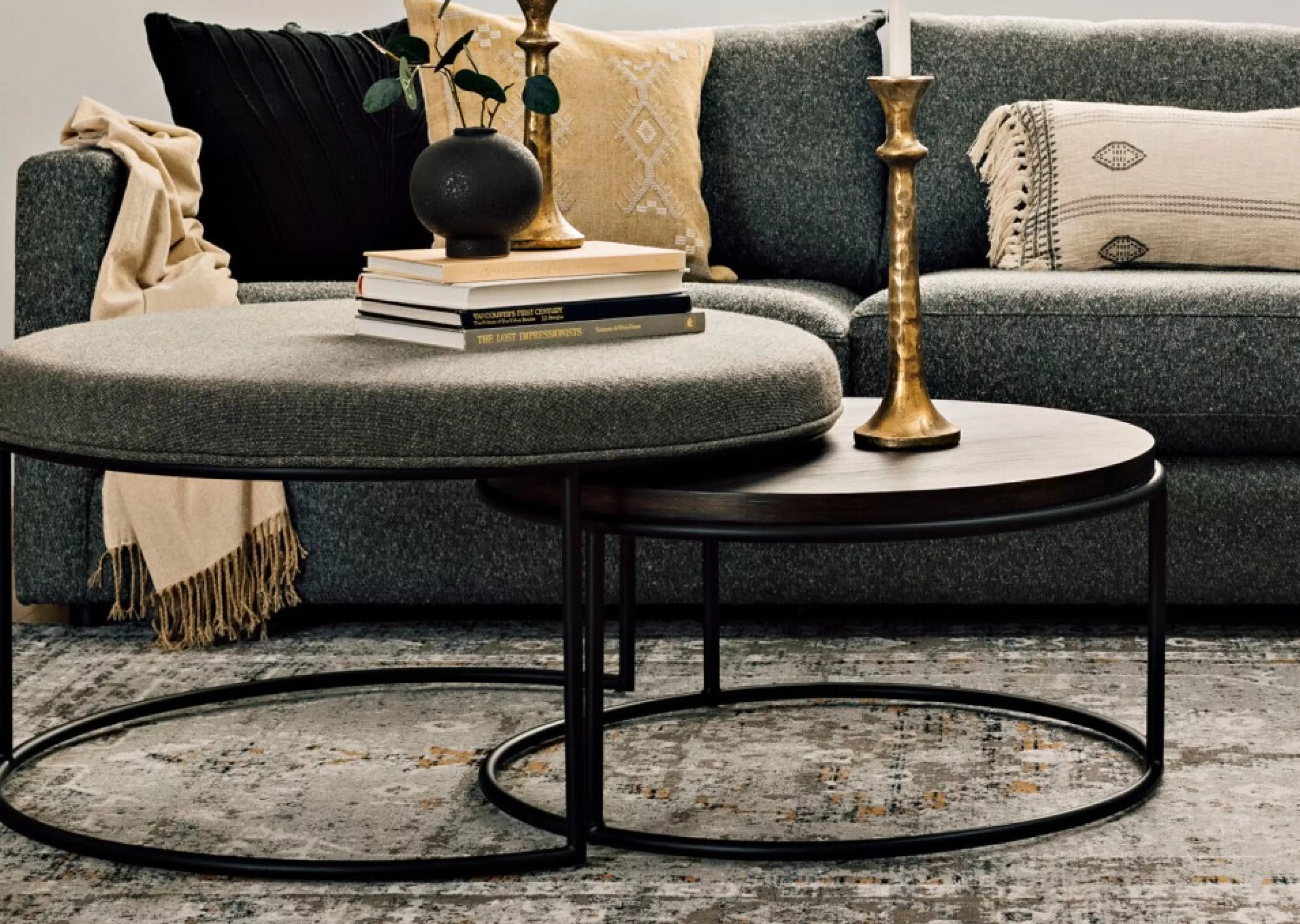 unavailable Living Room*Ernest Nesting Ottoman Coffee Table Set -Macy Cola
