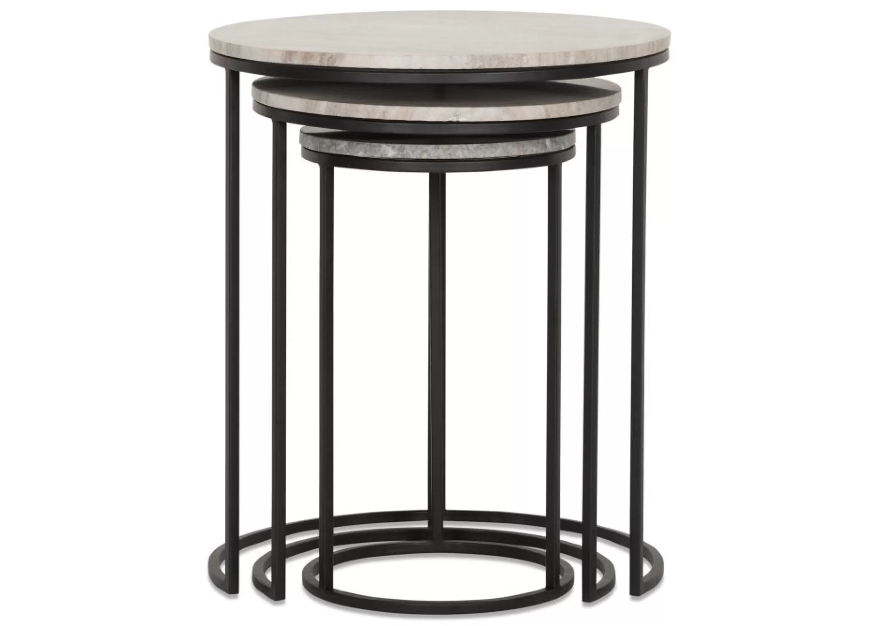 unavailable Nightstands*Gael Recycled Metal Nesting Table Set -Millstone Grey