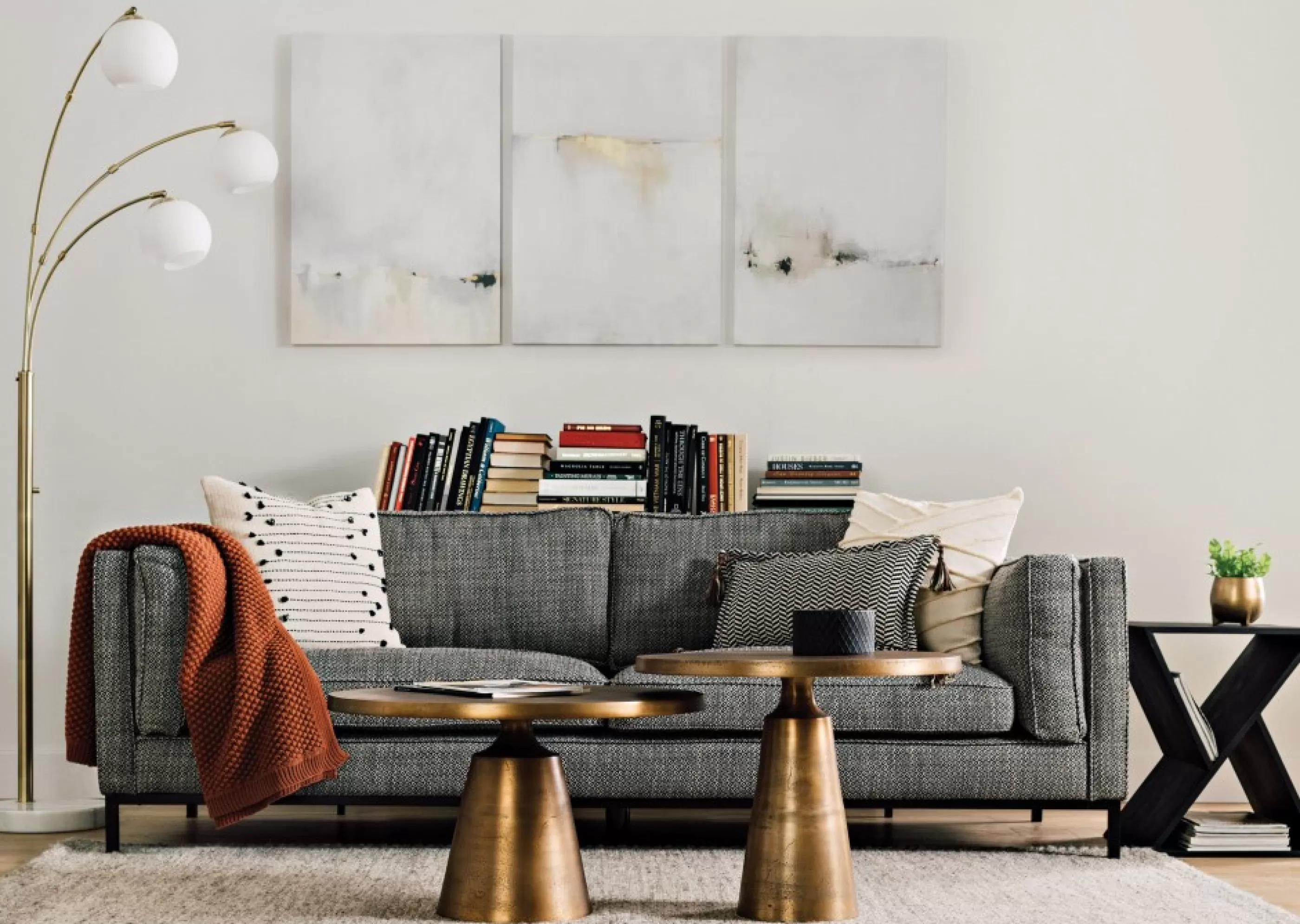 Urban Barn Living Room*Gershwin Recycled Metal Round Coffee Table