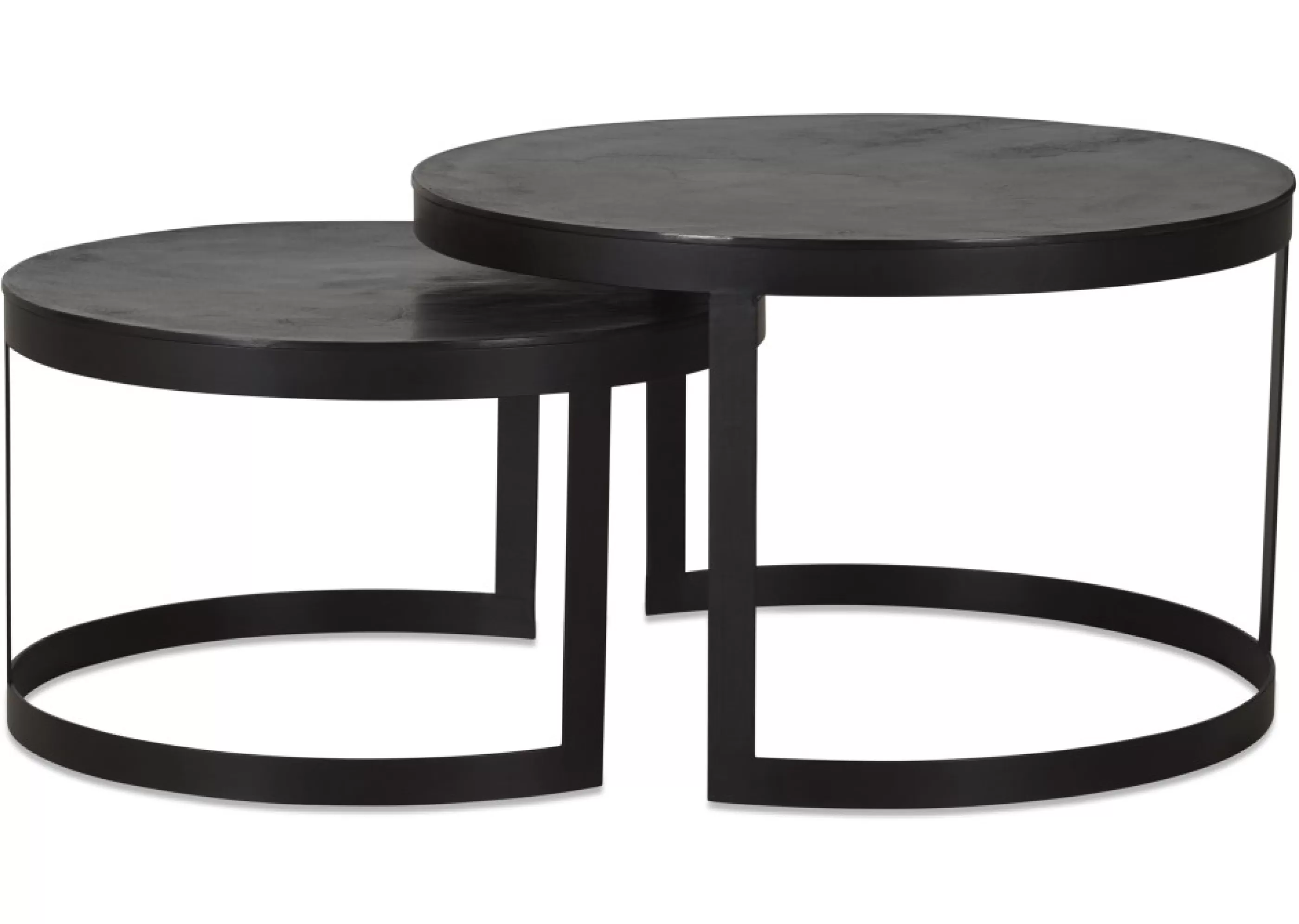 Urban Barn Living Room*Irwin Recycled Metal Nesting Coffee Table Set