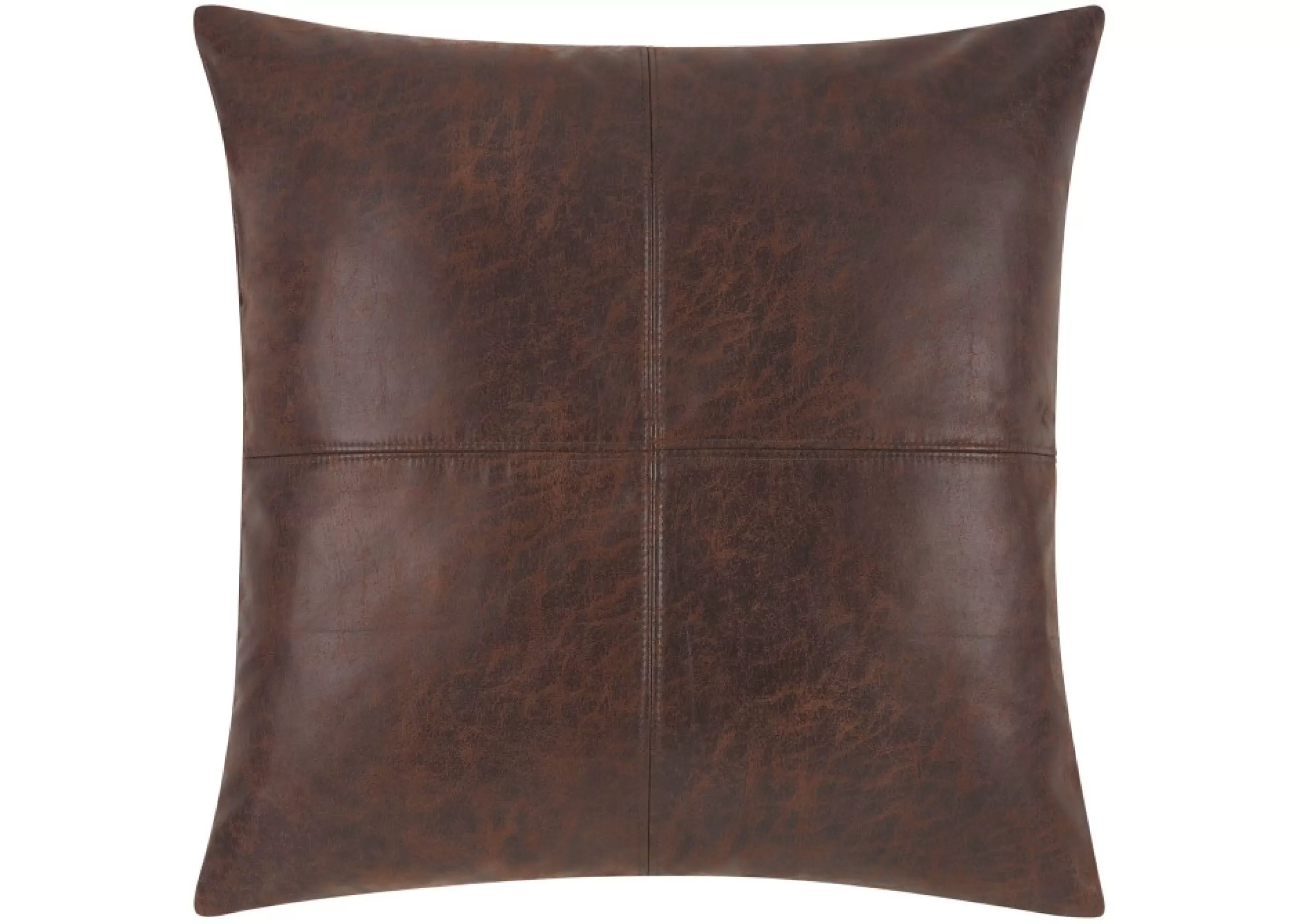 unavailable Pillows*Jarvis Faux Leather Pillow 20"X20" Dark Brown