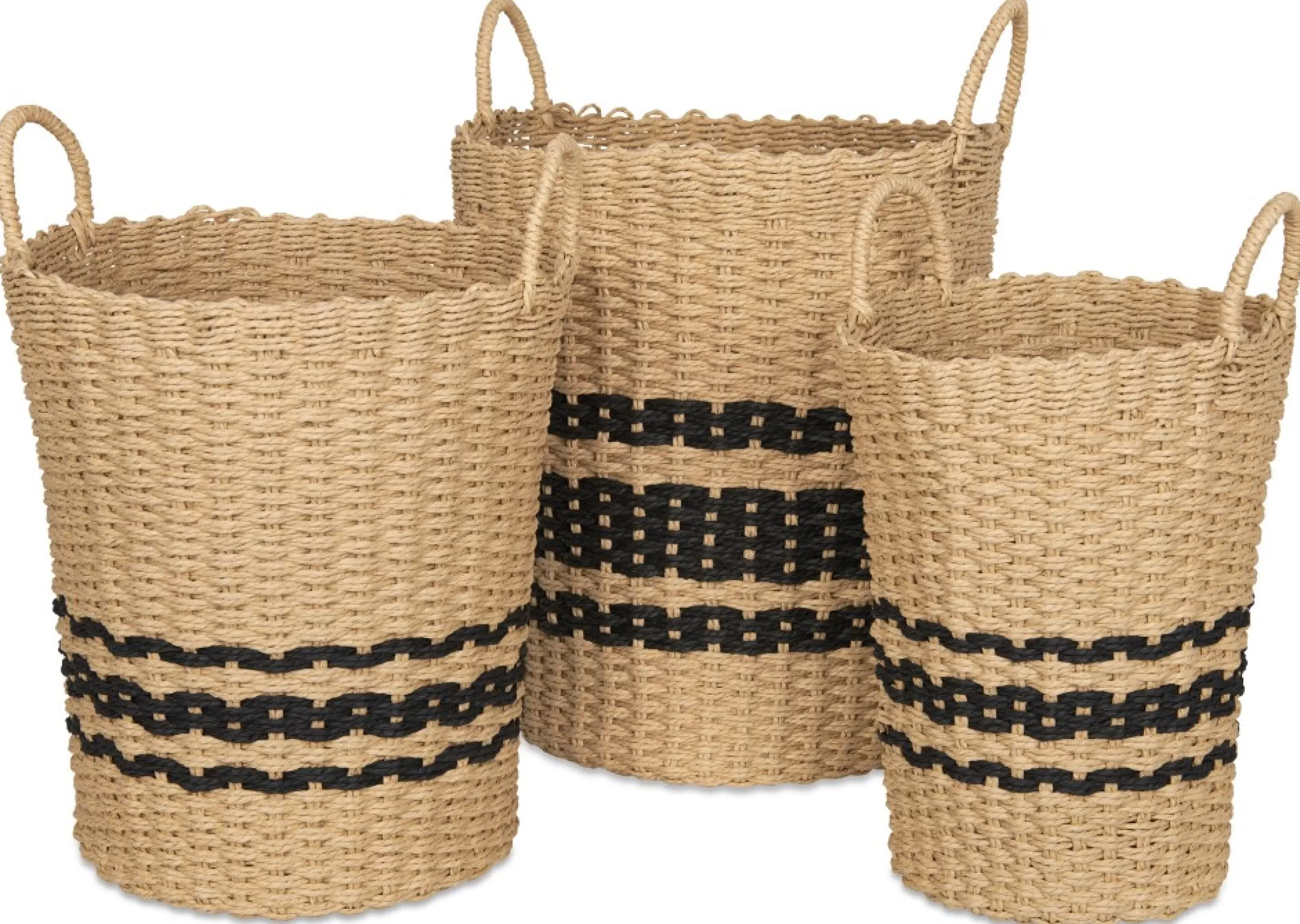 unavailable Storage Baskets & Boxes*Jordan Striped Baskets - Natural/Black