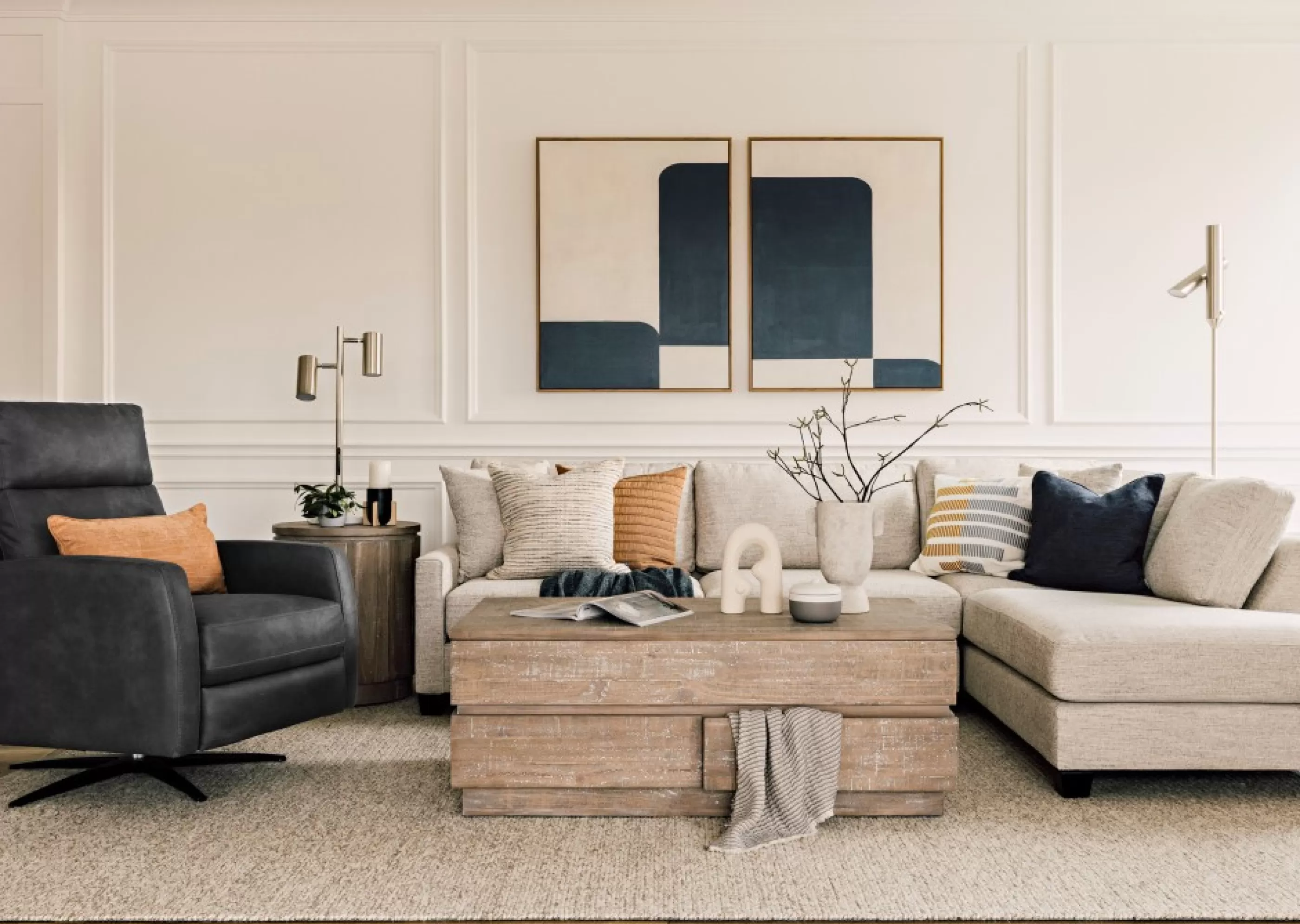 unavailable Sofas*Liberty Sectional -Wesley Linen