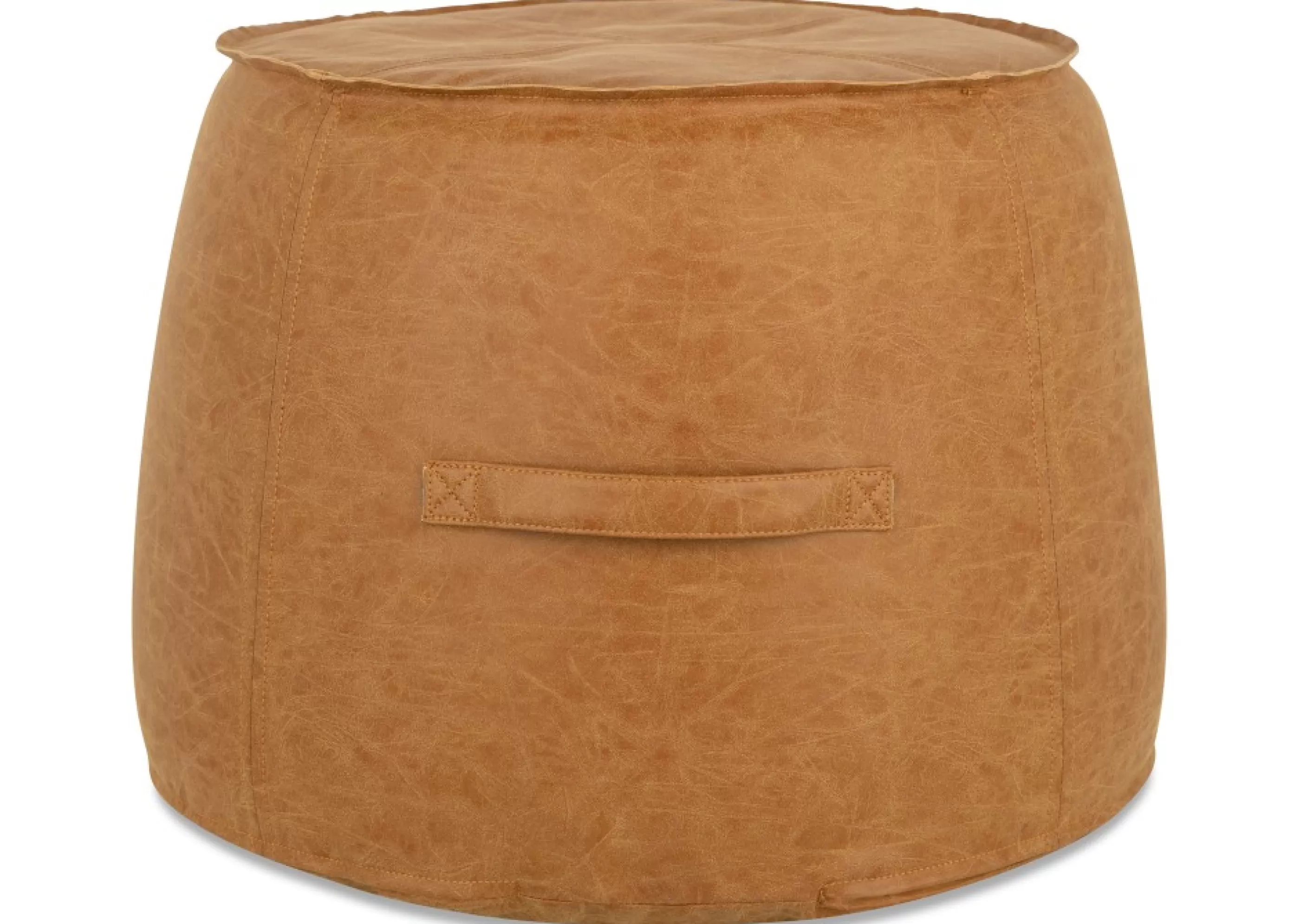 unavailable Poufs*Magnus Faux Leather Pouf Tan