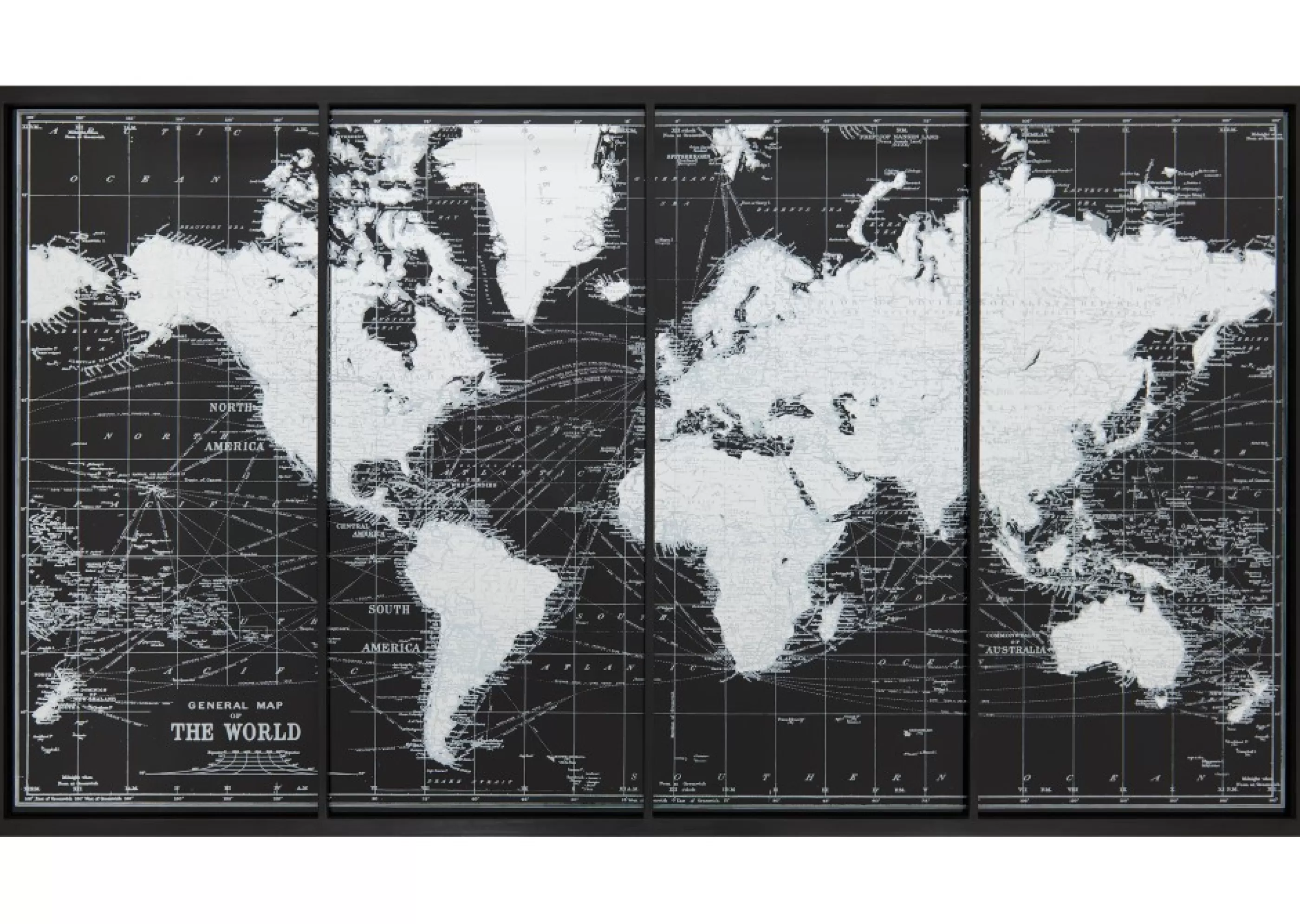 unavailable Wall Accents*Mapped Out Wall Art Black