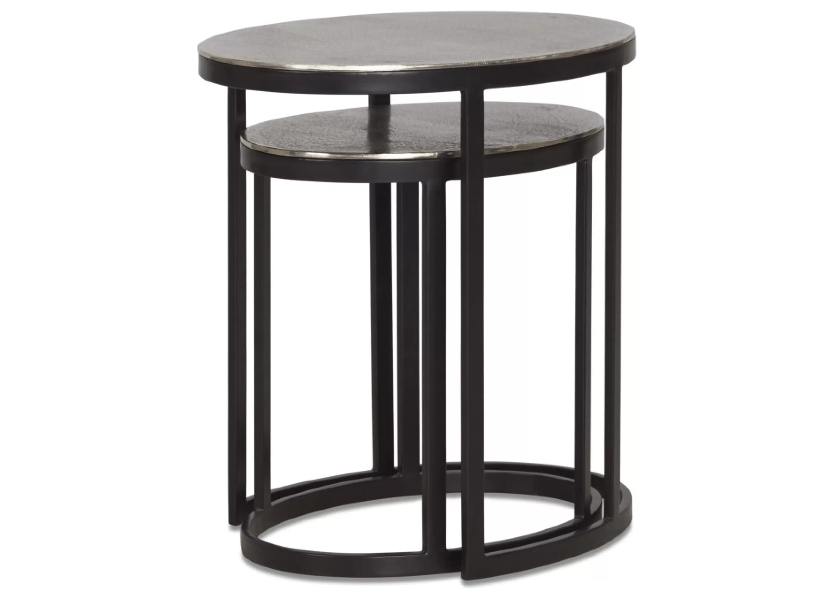 Urban Barn Side Tables*Marley Recycled Metal Nesting Table -Raw Nickel