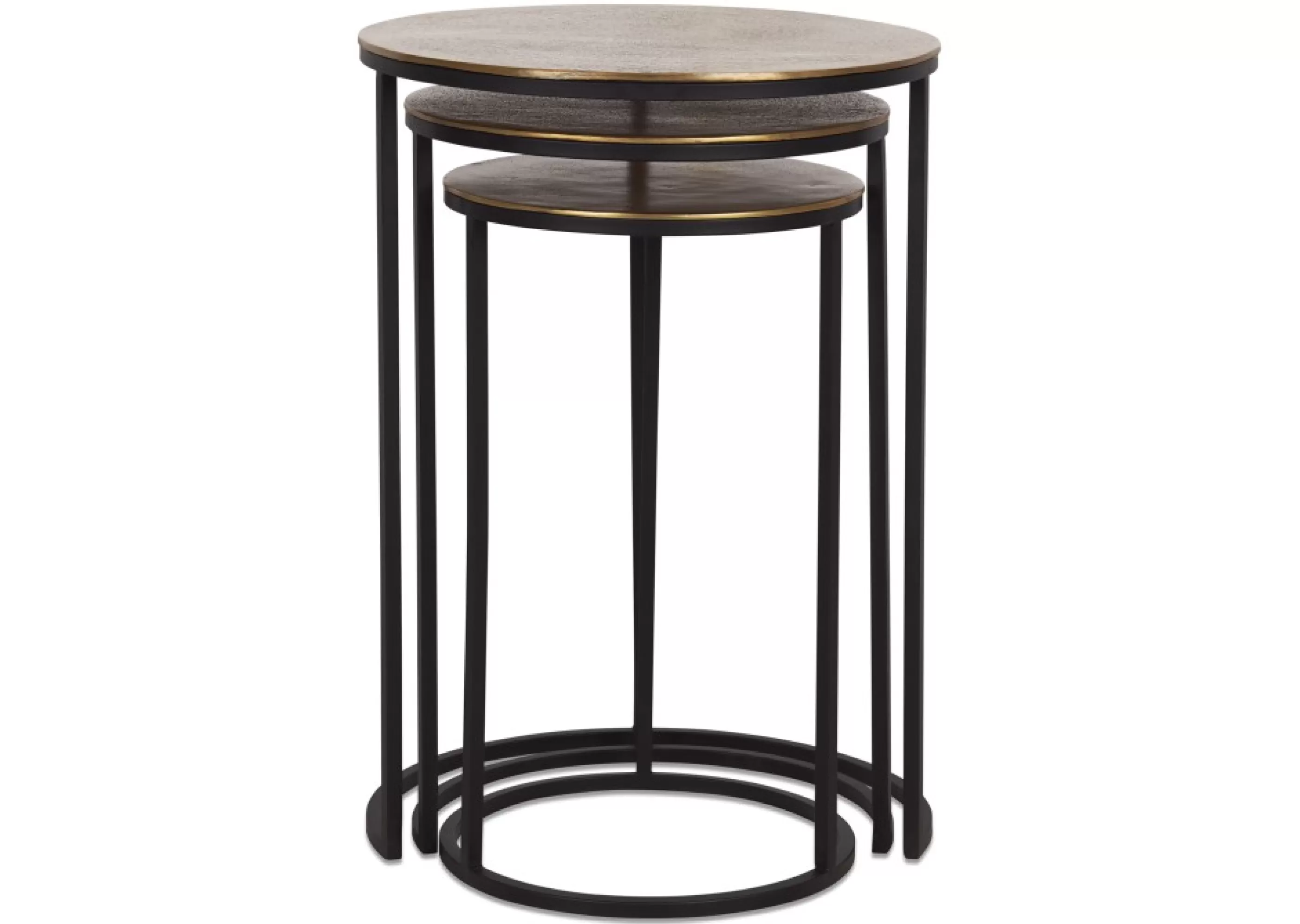 unavailable Living Room*Mirri Recycled Metal Nesting Table Set -Brass