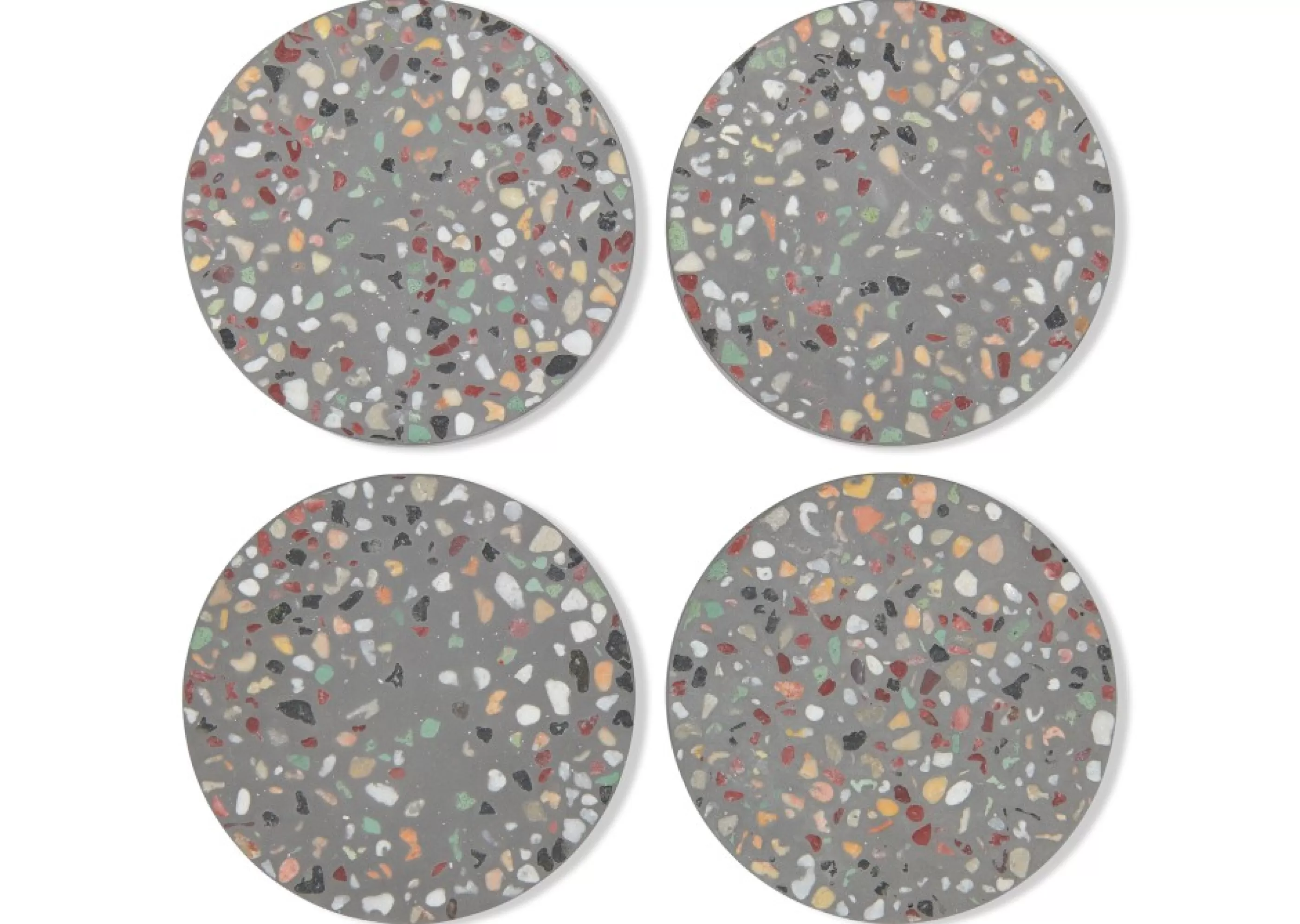 unavailable Table Linens*Pisa Terrazzo Coaster Set Grey