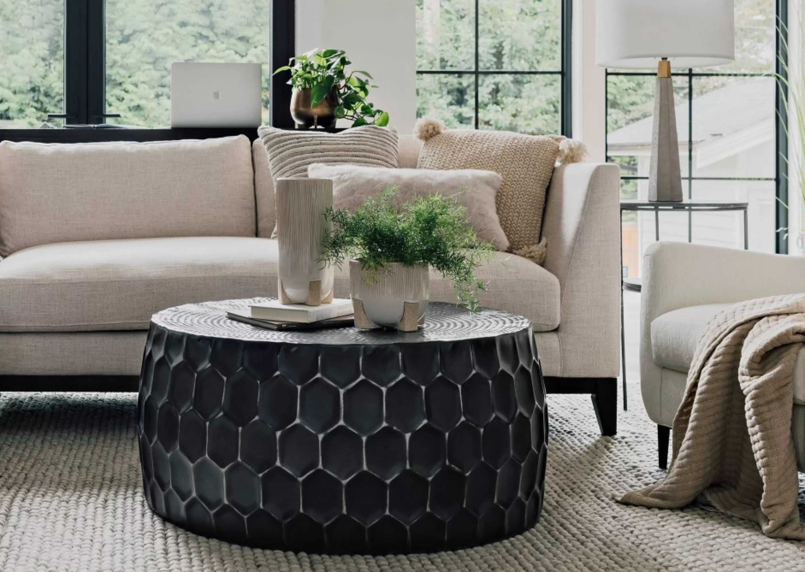 unavailable Coffee Tables*Quincy Recycled Metal Round Coffee Table