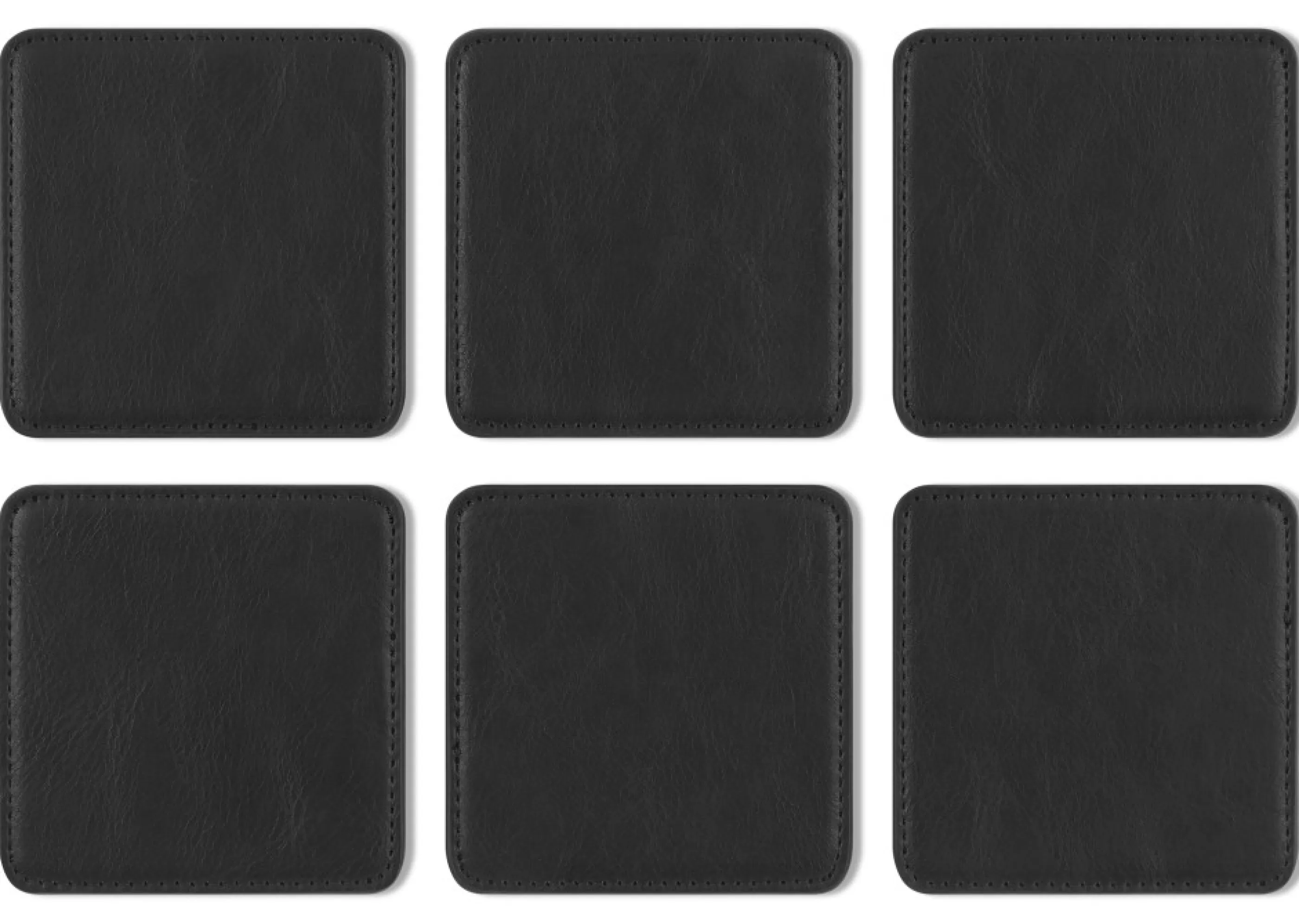 unavailable Table Linens*Riva Coaster Set With Holder Black