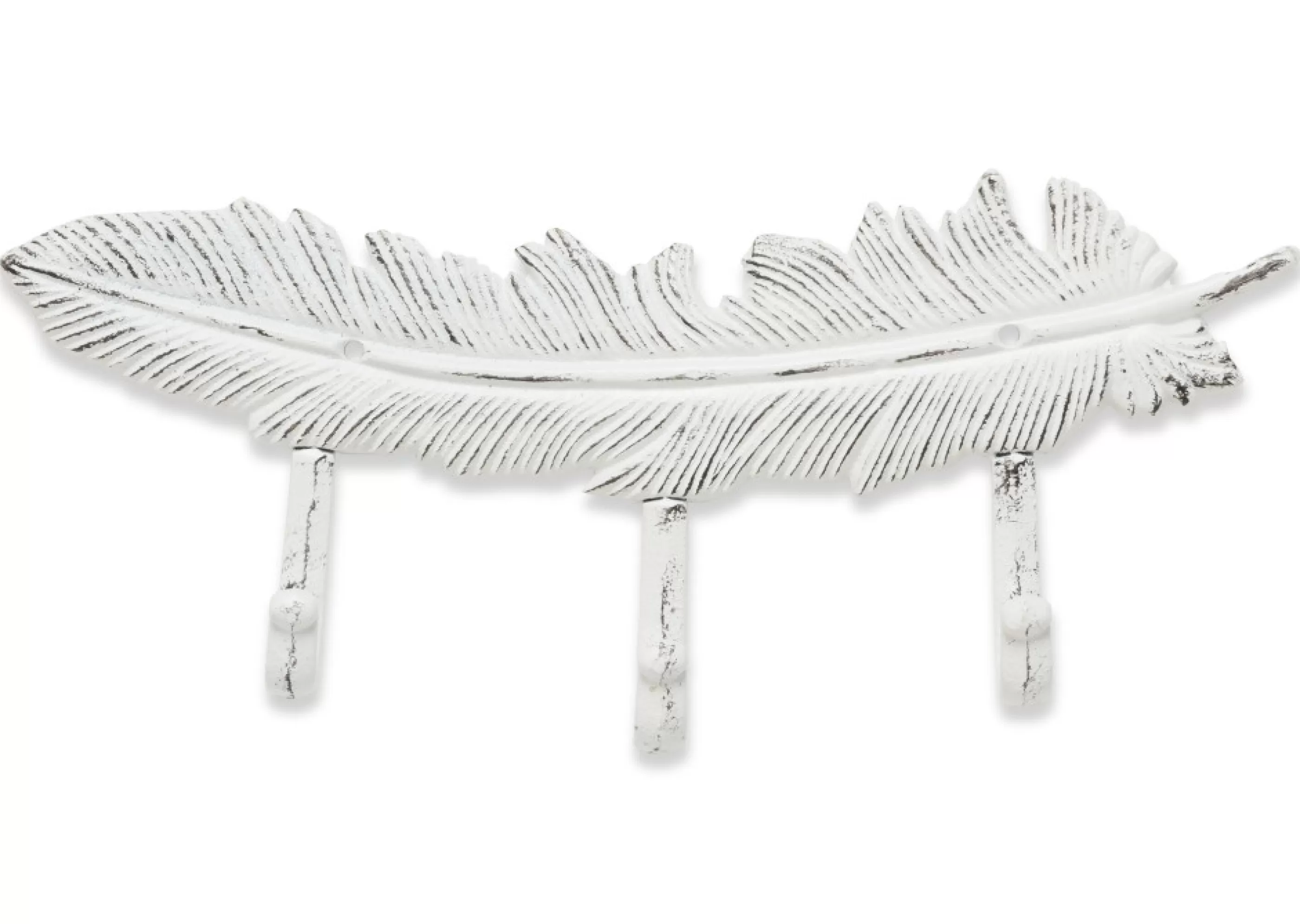 Urban Barn Hooks & Shelves*Ruffled Feather Wall Hook White